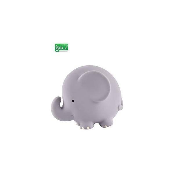 3-in-1 Elefante -Sonaglio Massaggiagengive Gioco da Bagno - Confezione Regalo - 100% Caucciù Naturale