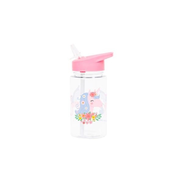 Borraccia con Cannuccia 450 ml - Unicorno - Senza BPA!