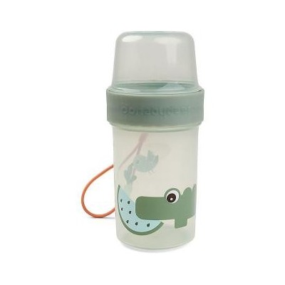 Contenitori Snack con due Scomparti - L Croco - Verde