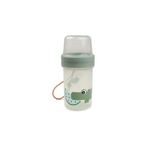 Contenitori Snack con due Scomparti - L Croco - Verde