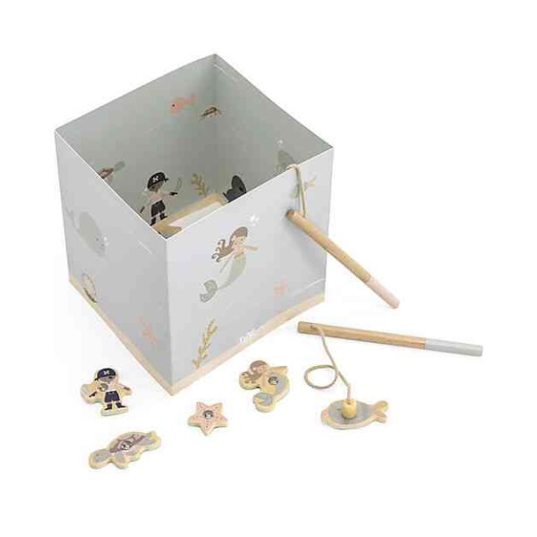 Gioco Magnetico Pesca in Legno - 16 pz