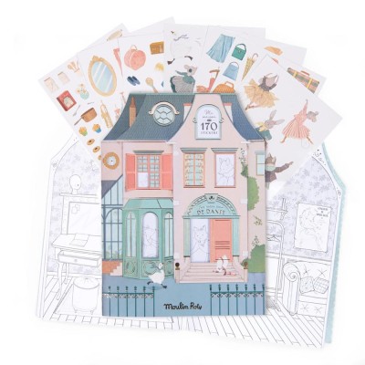 La petite école de danse - Quaderno da colorare con sticker adesivi