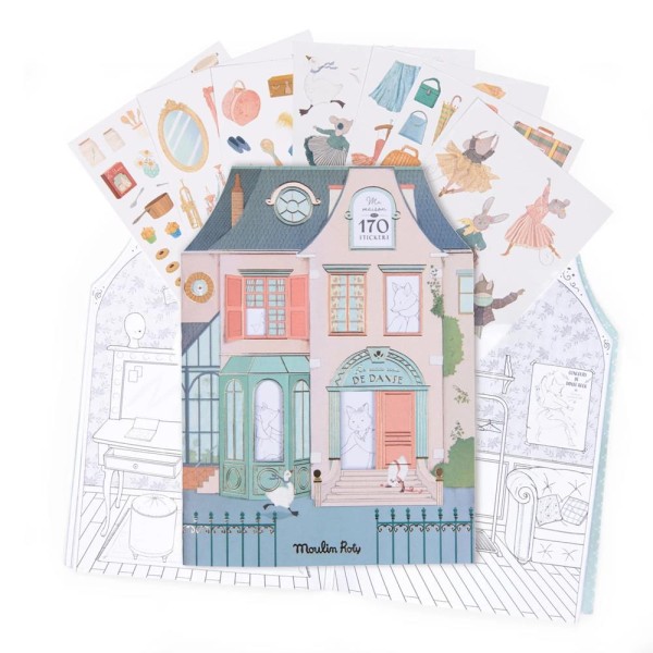 La petite école de danse - Quaderno da colorare con sticker adesivi