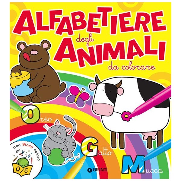 Alfabetiere degli animali da colorare