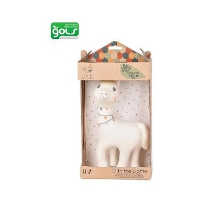 3-in-1 Lilith il Lama -Sonaglio Massaggiagengive Gioco da Bagno - 100% Caucciù Naturale