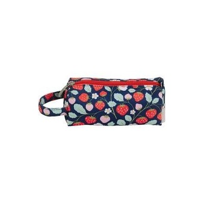 Astuccio per la Scuola con Chiusura a Zip - Fragole - 20x8x7 cm