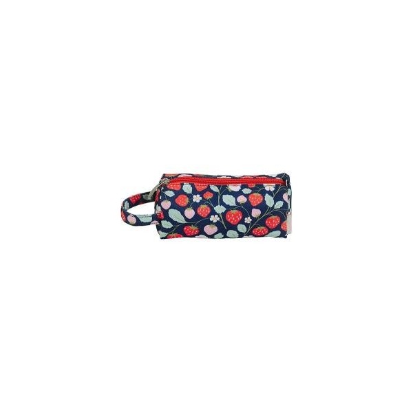 Astuccio per la Scuola con Chiusura a Zip - Fragole - 20x8x7 cm