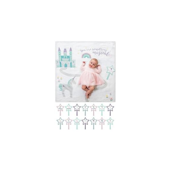 Kit Primo Anno Something Special - Copertina Swaddle in Mussola di Cotone + 14 Cards - Per i bebé più social!